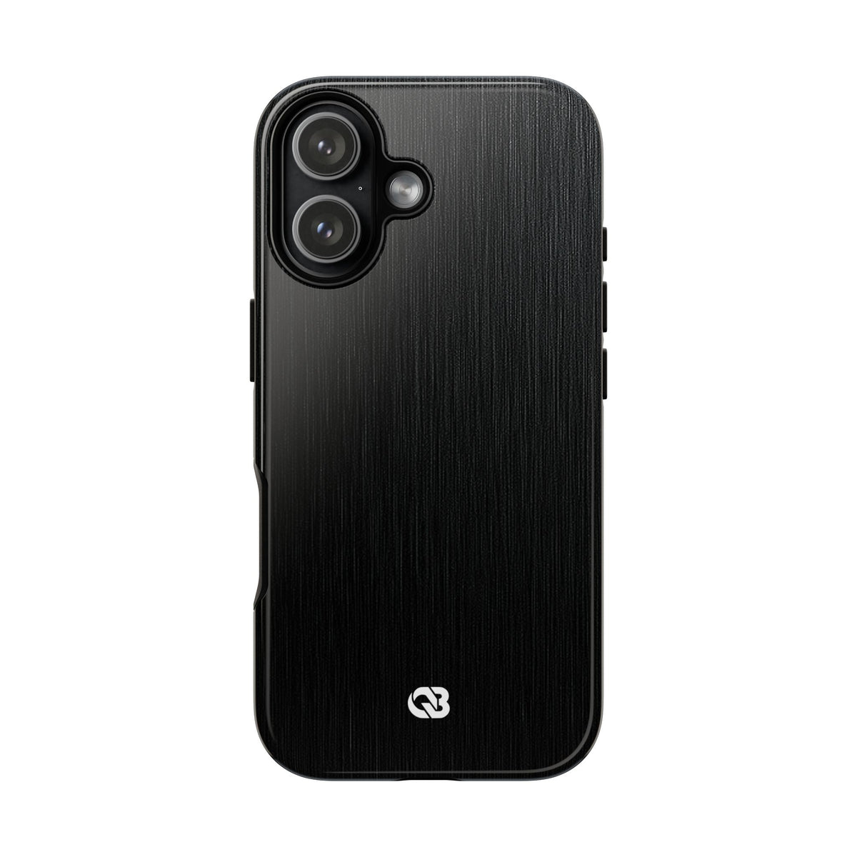 Black Tough Phone Case for iPhone - Brushed Obsidian Slate