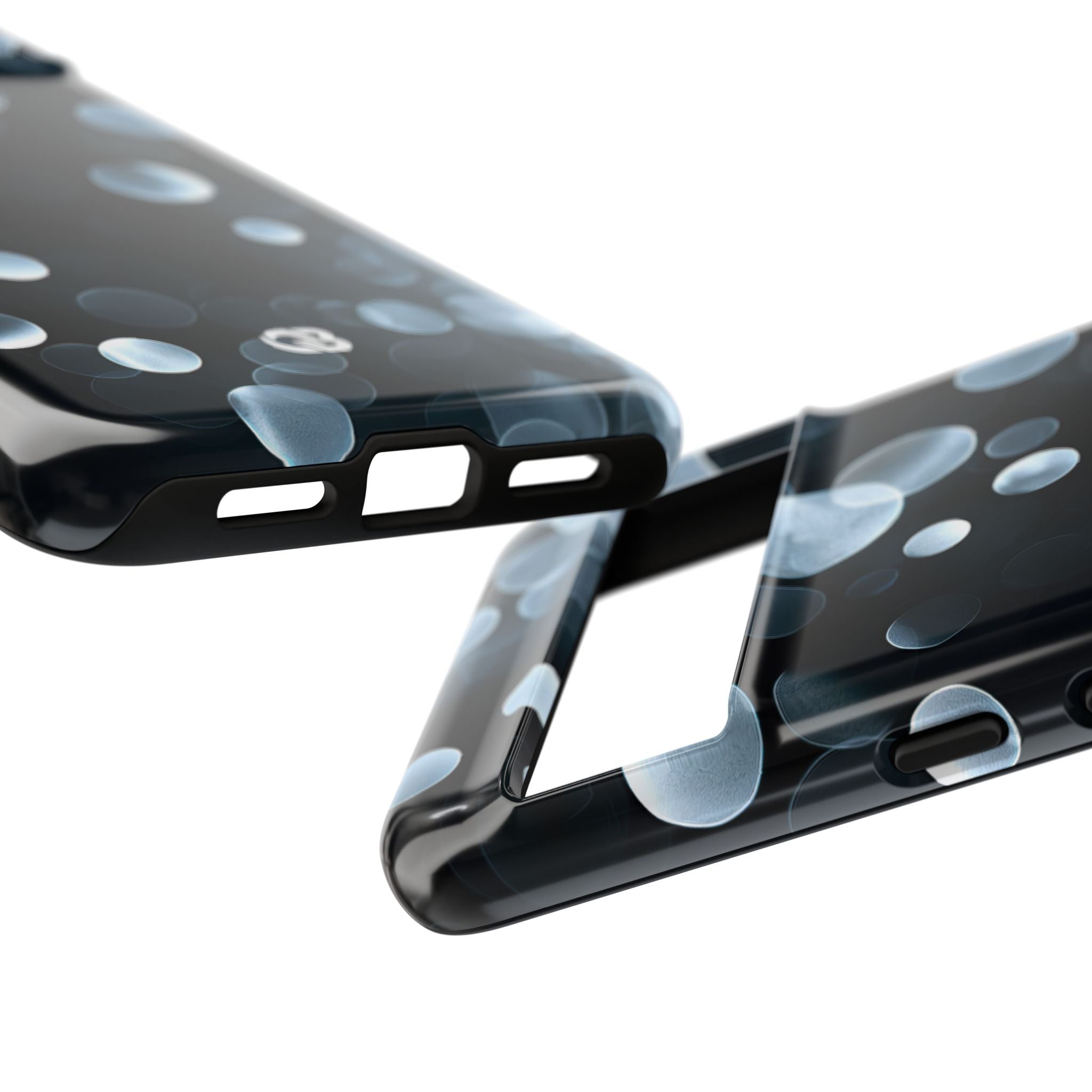 Black Tough Phone Case for Google Pixel - Silver Orbit Glow