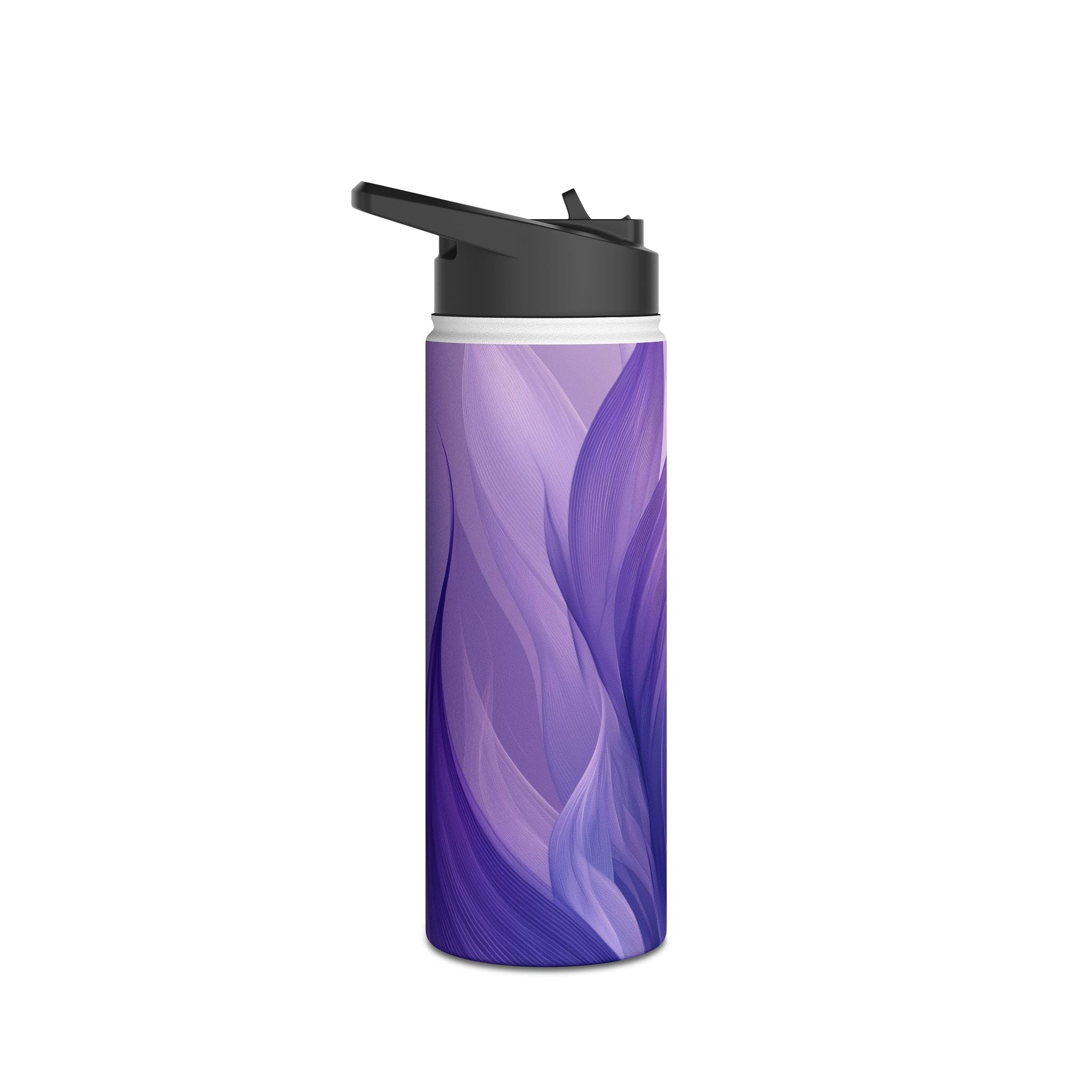 Purple Ribbons - Stainless Steel Water Bottle