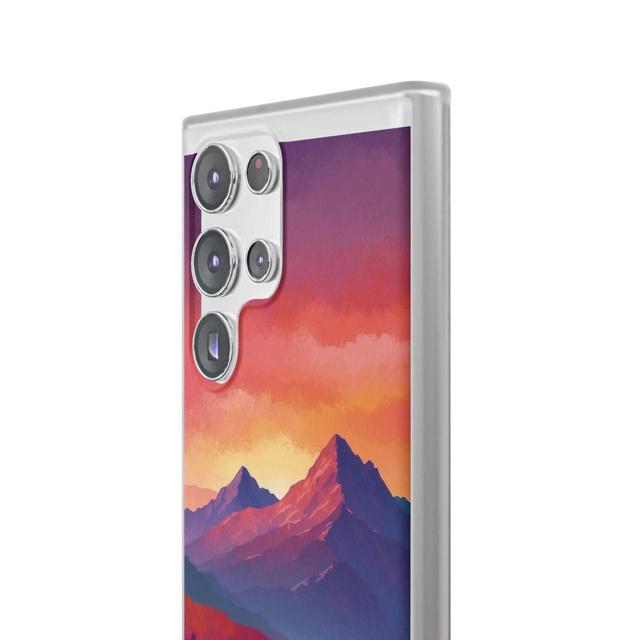 Crimson Mountain Dusk · Soft Handyhülle für Samsung