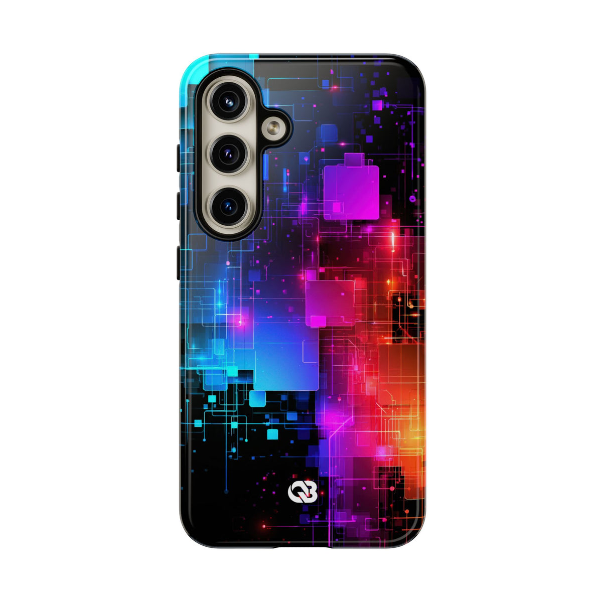 Spectral Circuit Grid · Tough Phone Case for Samsung · Black