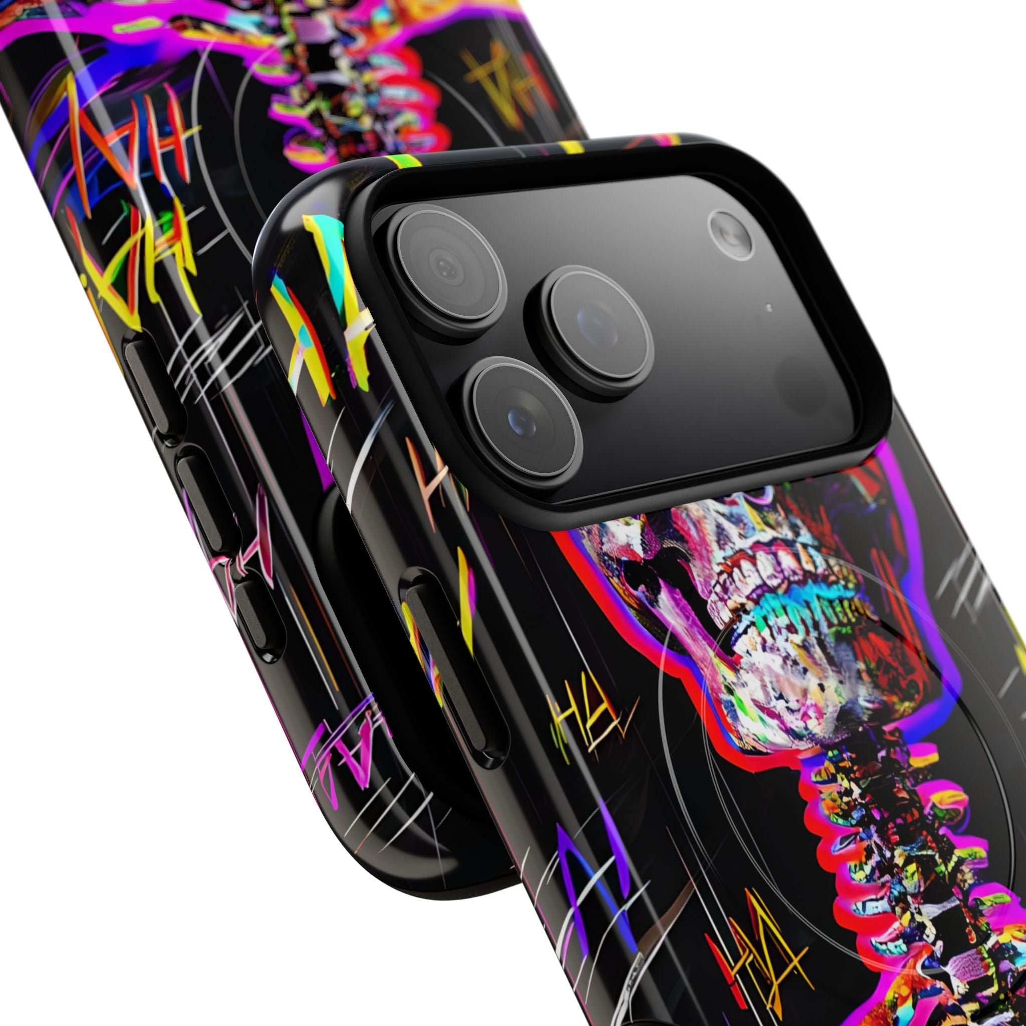 Neon Glitch Skeleton · Tough+ Coque de téléphone pour iPhone · Magsafe