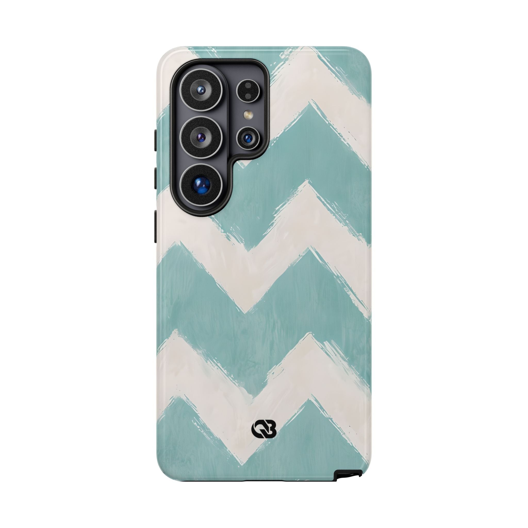 Teal Painted Chevron · Tough Phone Case for Samsung