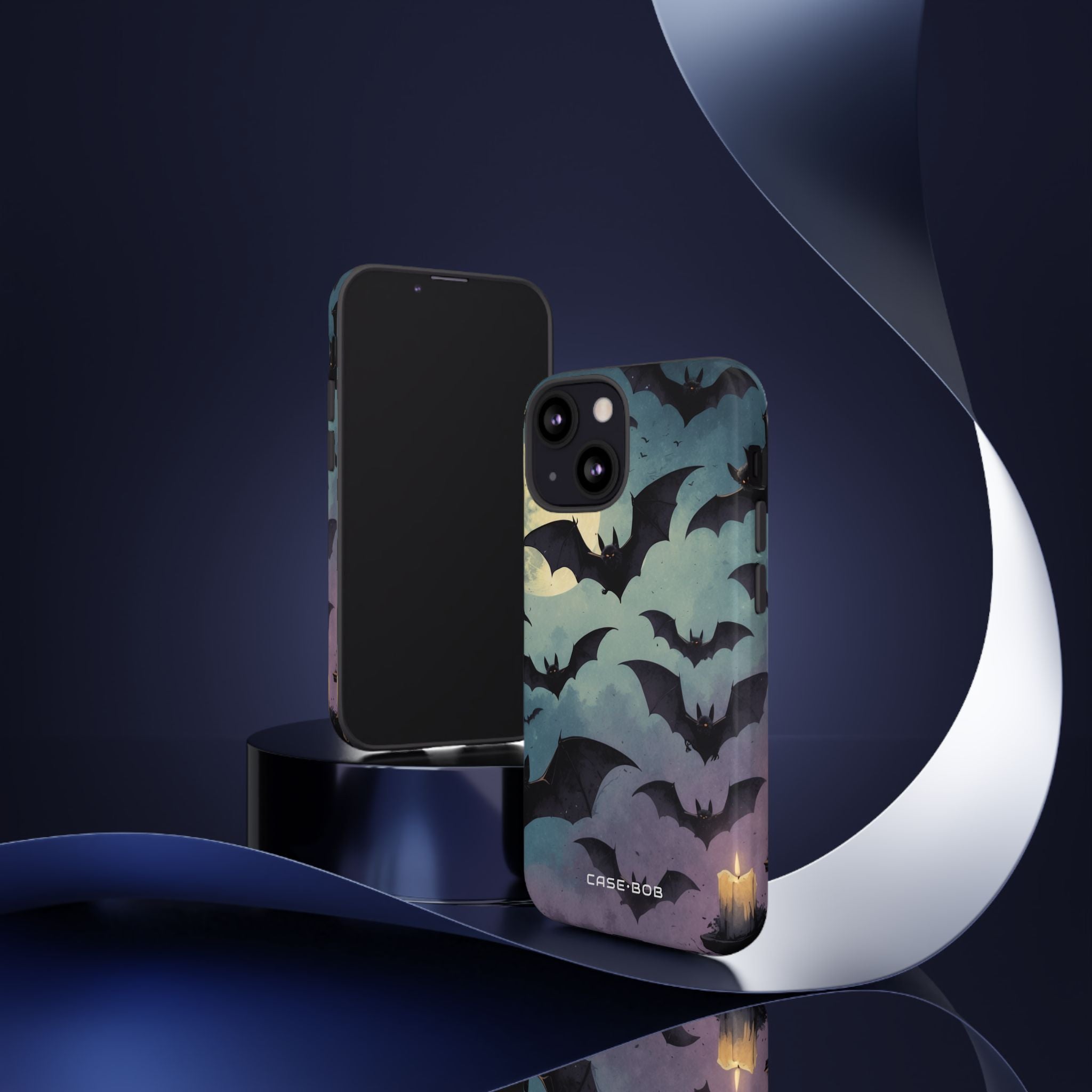 Glowing Bat Swarm iPhone 13 Mini Case - Tough