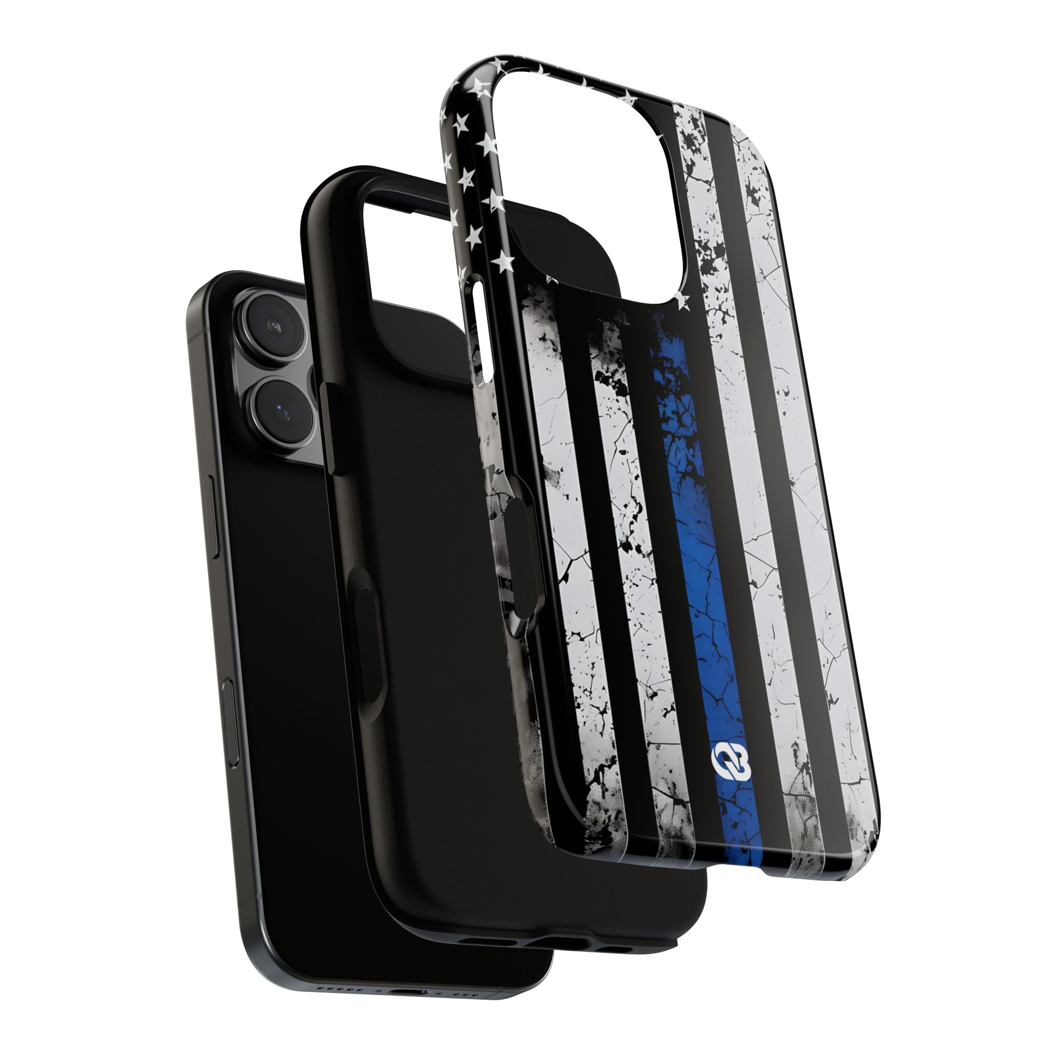 Gritty Cobalt Flag · Tough Phone Case for iPhone