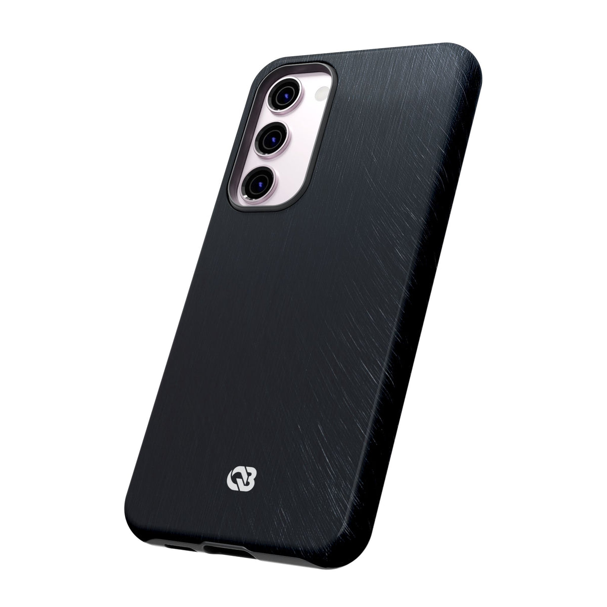 Black Tough Phone Case for Samsung - Midnight Brushed Grain