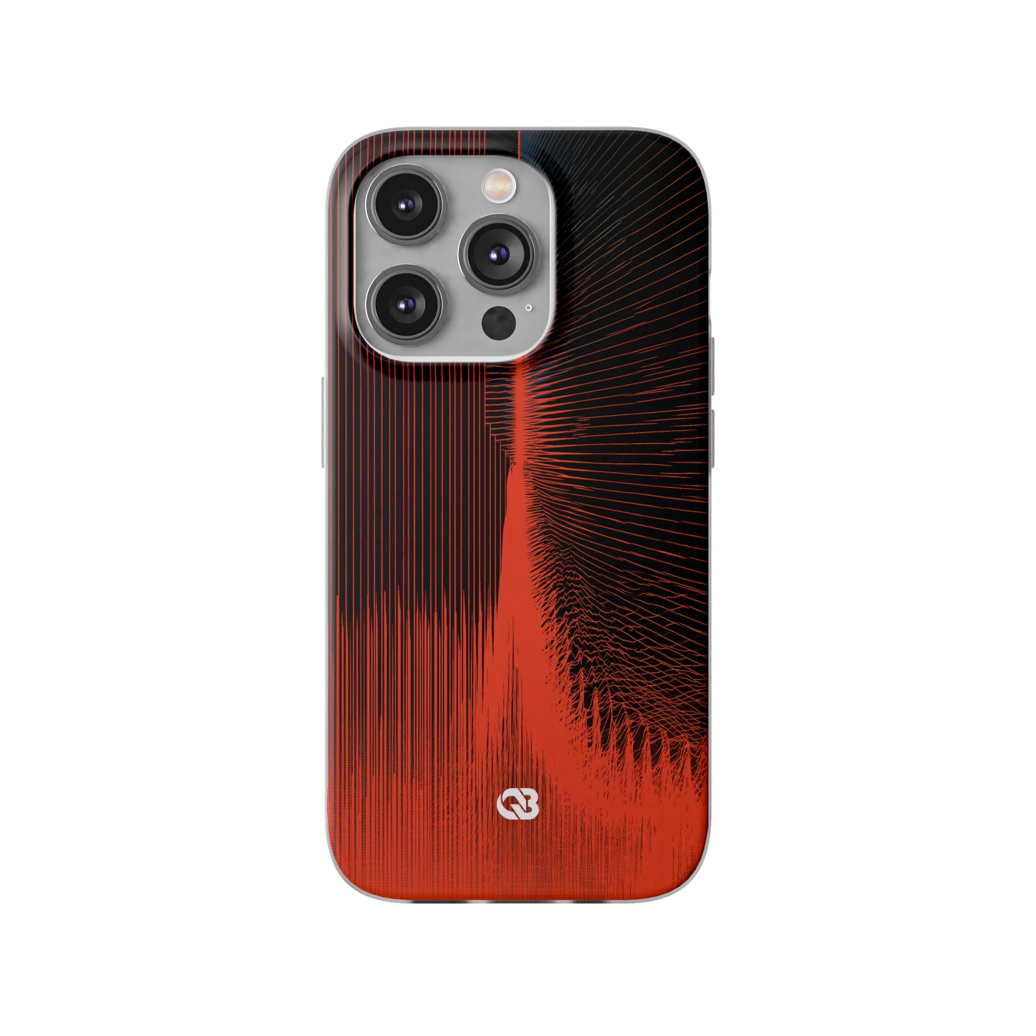 Red Lite Phone Case for iPhone - Crimson Frequency Pulse