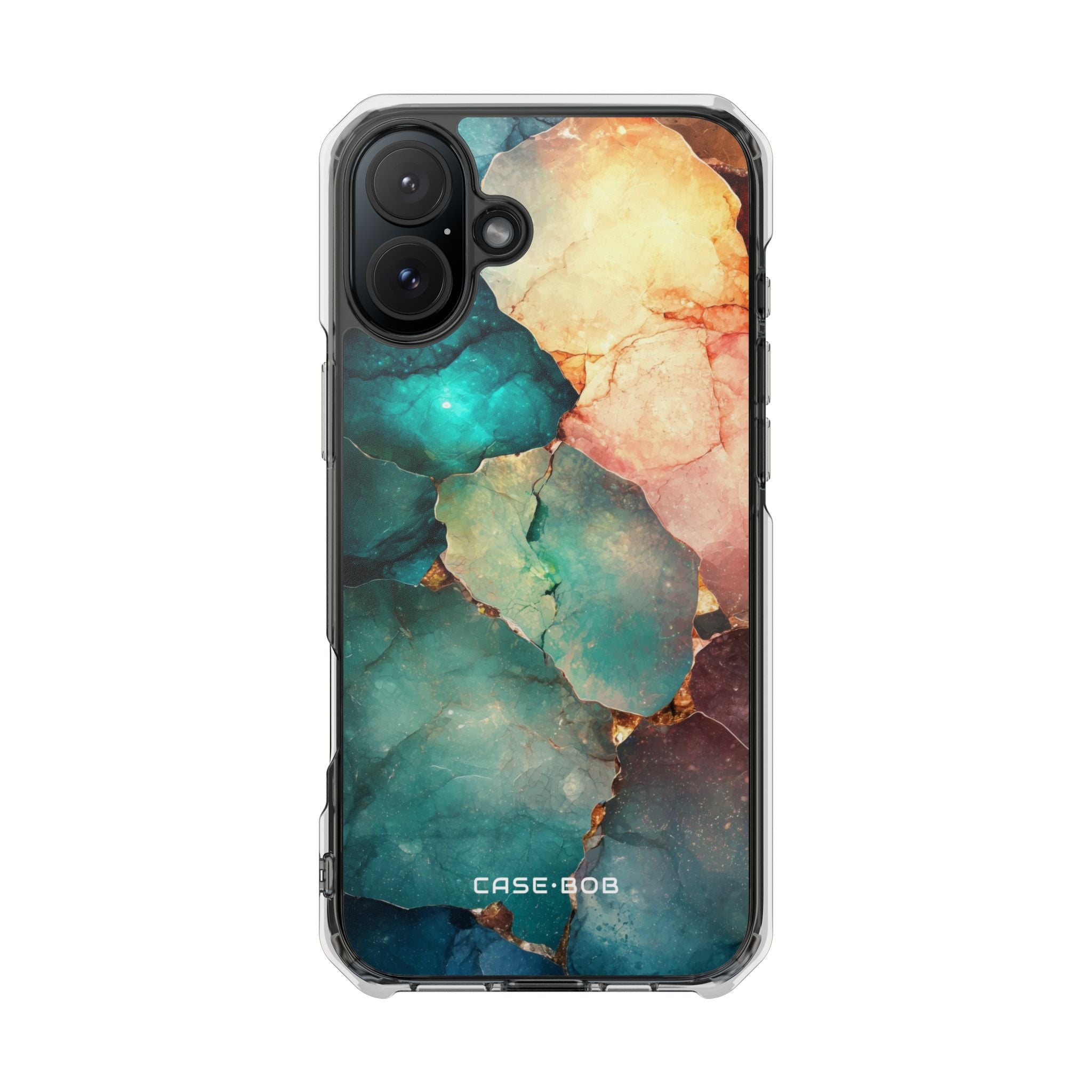 Teal Mosaic Veins iPhone 16 Plus Case - Impact