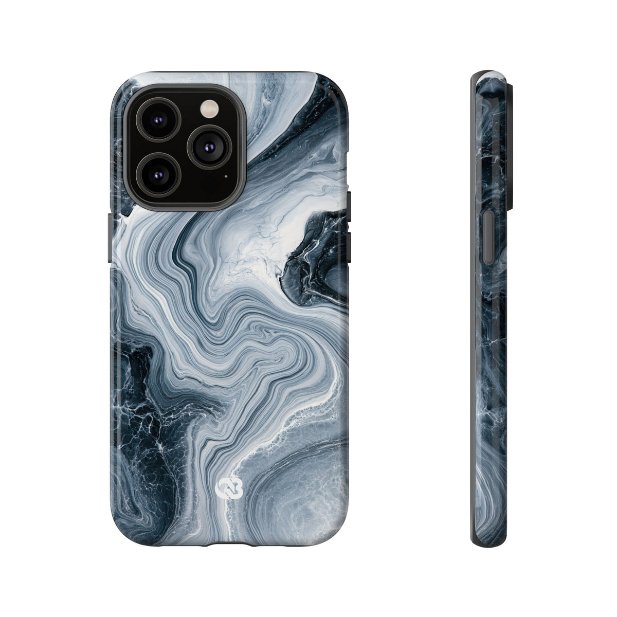 Suminagashi Ink Flow · Tough Phone Case for iPhone · Grey