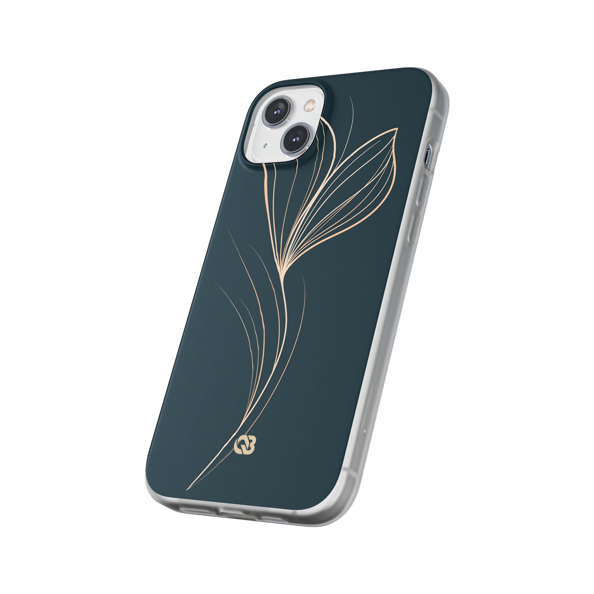 Teal Lite Phone Case for iPhone - Sandstone Silk Flora