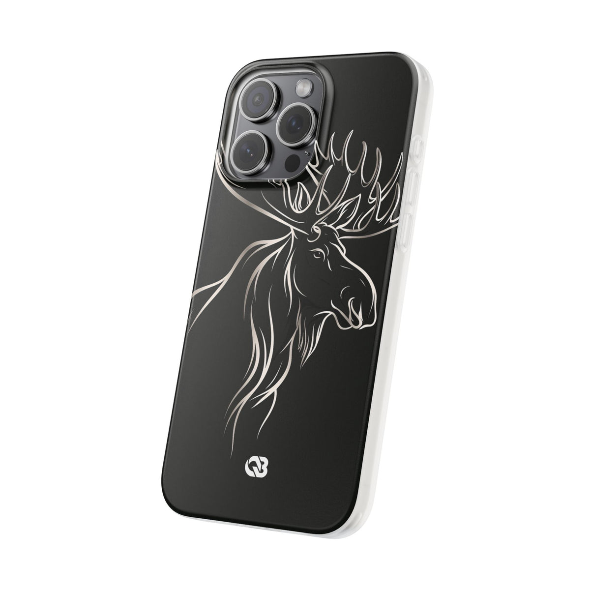 Nordic Moose Contour · Lite Phone Case for iPhone · Black