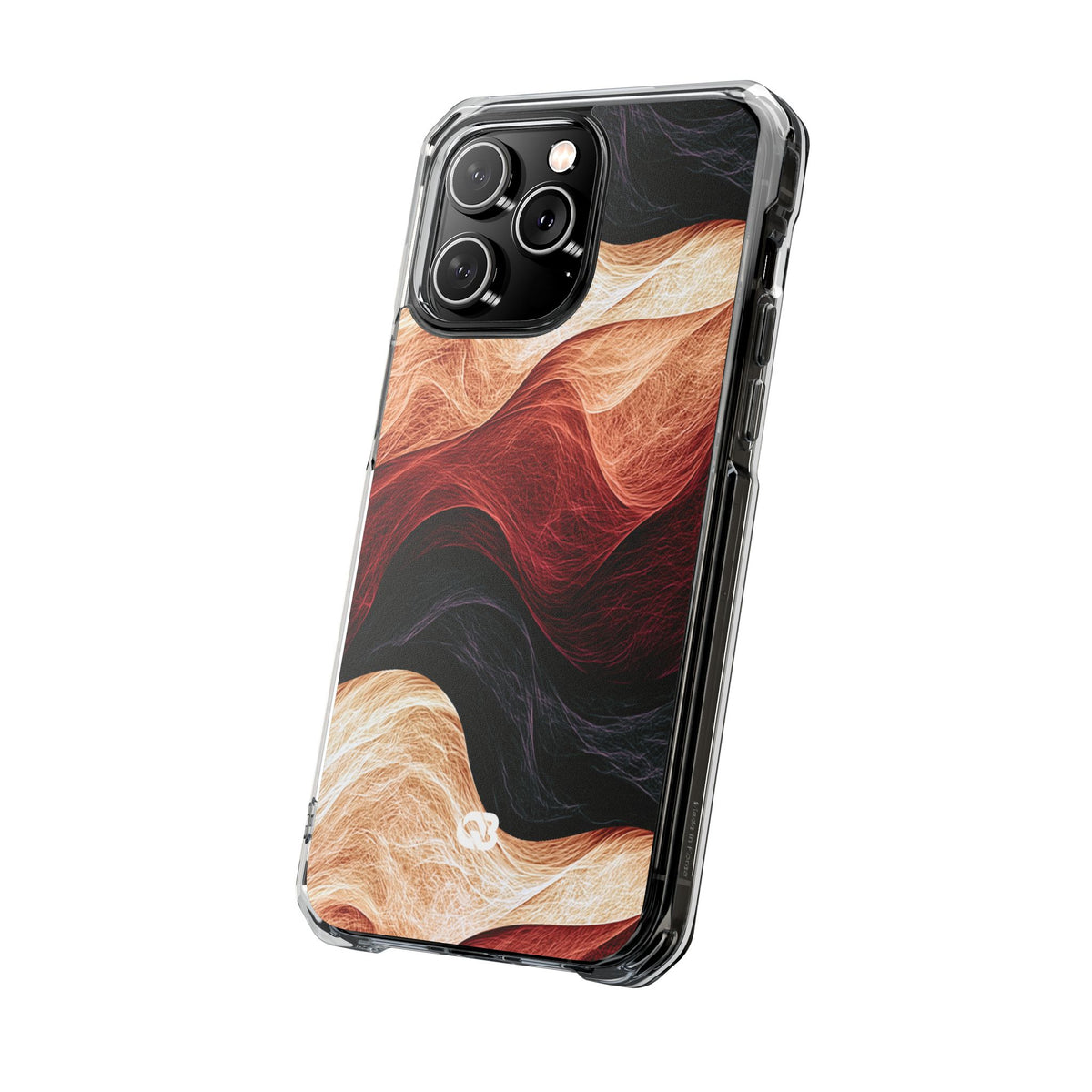 Ember Wave Dispersion · Clear Impact Magnetic Phone Case for iPhone · Red