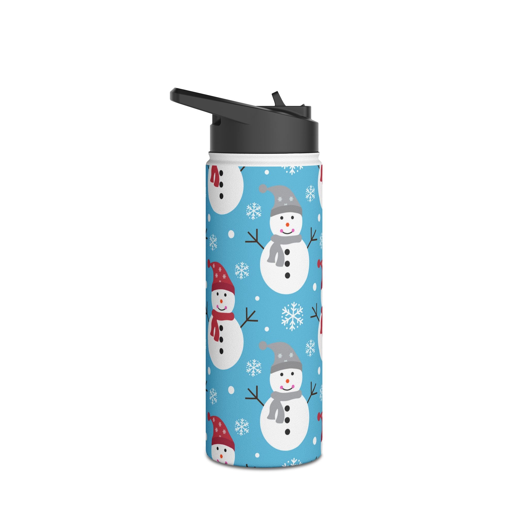Snowman Glow - Stainless Steel Water Bottle