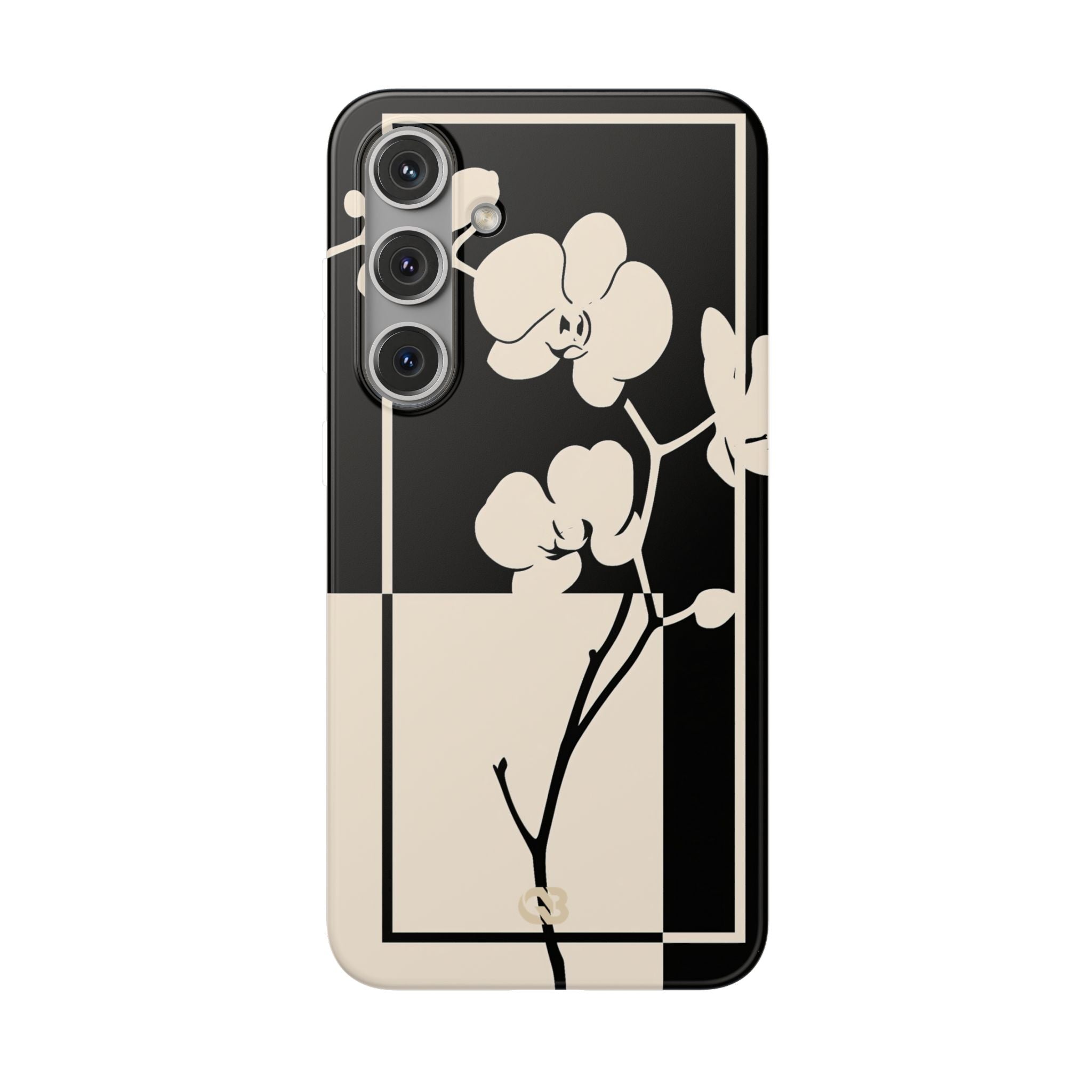 Beige Lite Phone Case for Samsung - Nocturnal Orchid Frame