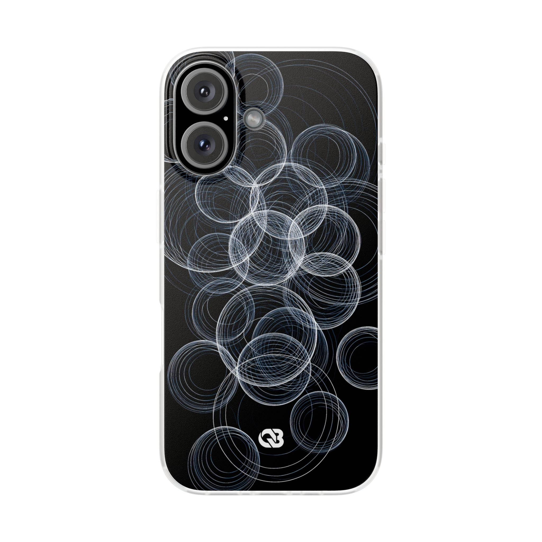 Black Lite Phone Case for iPhone - Frosted Ring Matrix