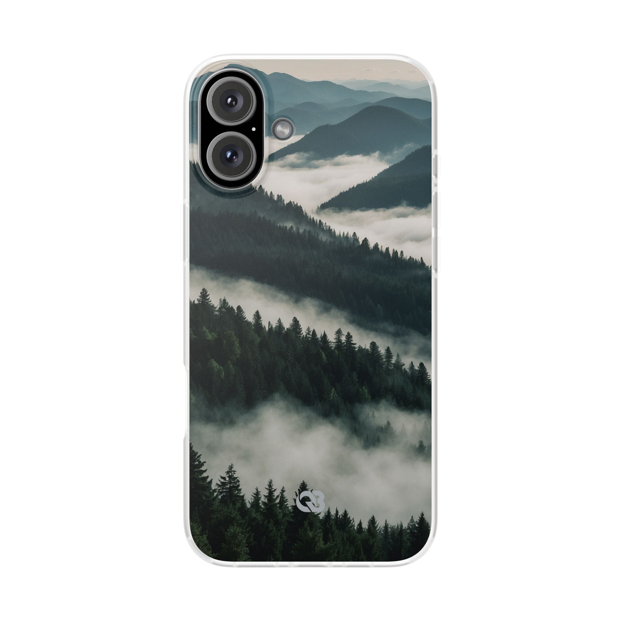 Misty Pine Peaks · Soft Hoesje voor iPhone