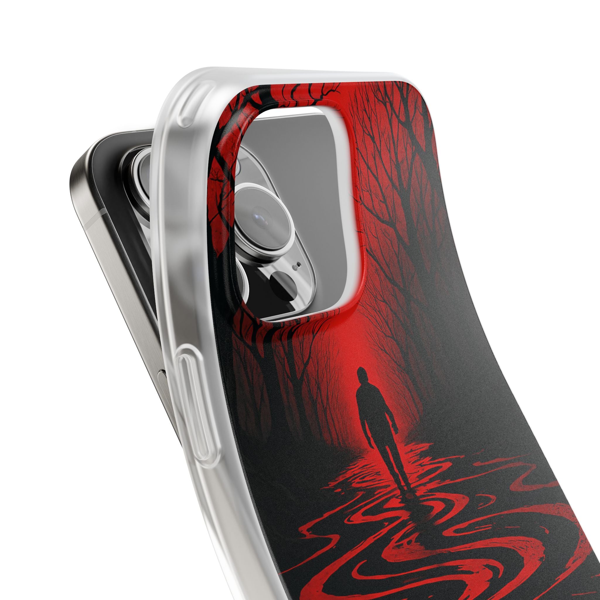 Crimson Shadow Path · Soft Phone Case for iPhone
