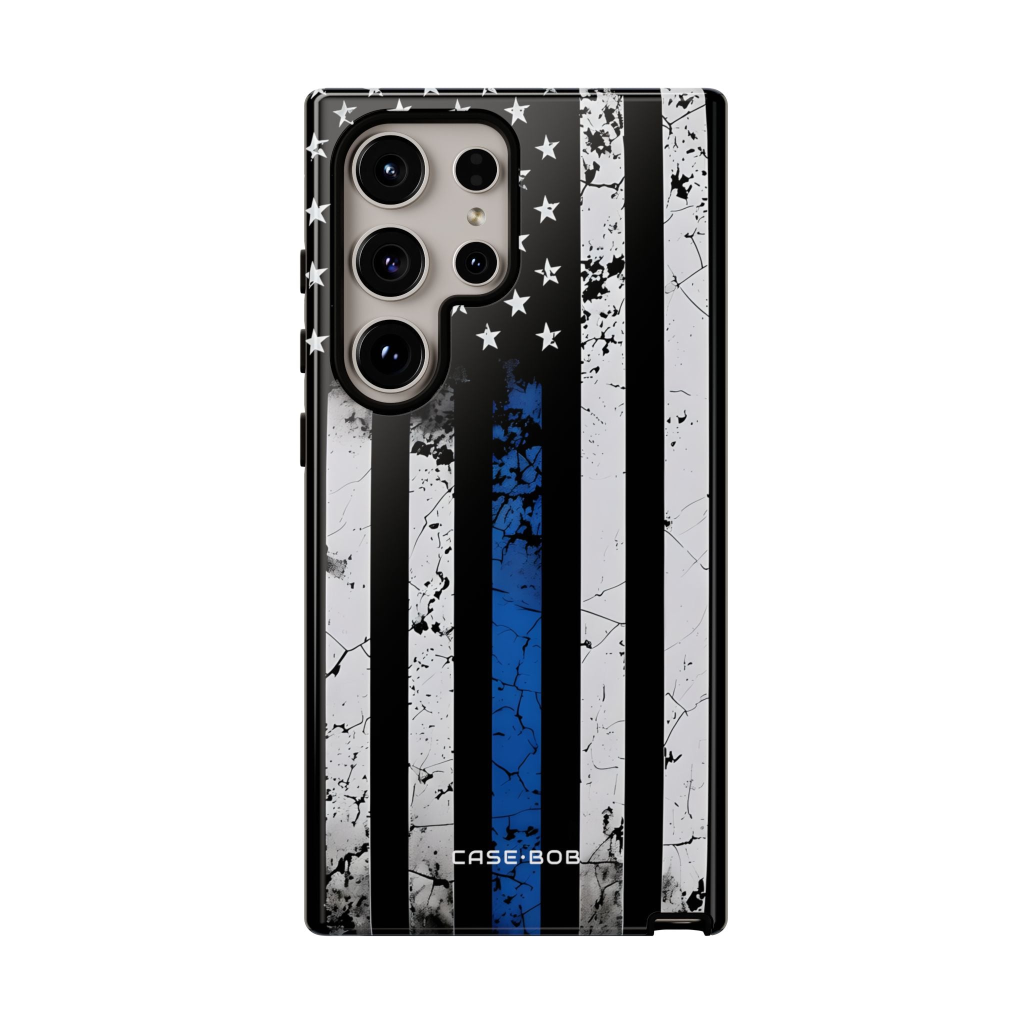 Blaue Streifenflagge Samsung S24 Ultra Case - Tough