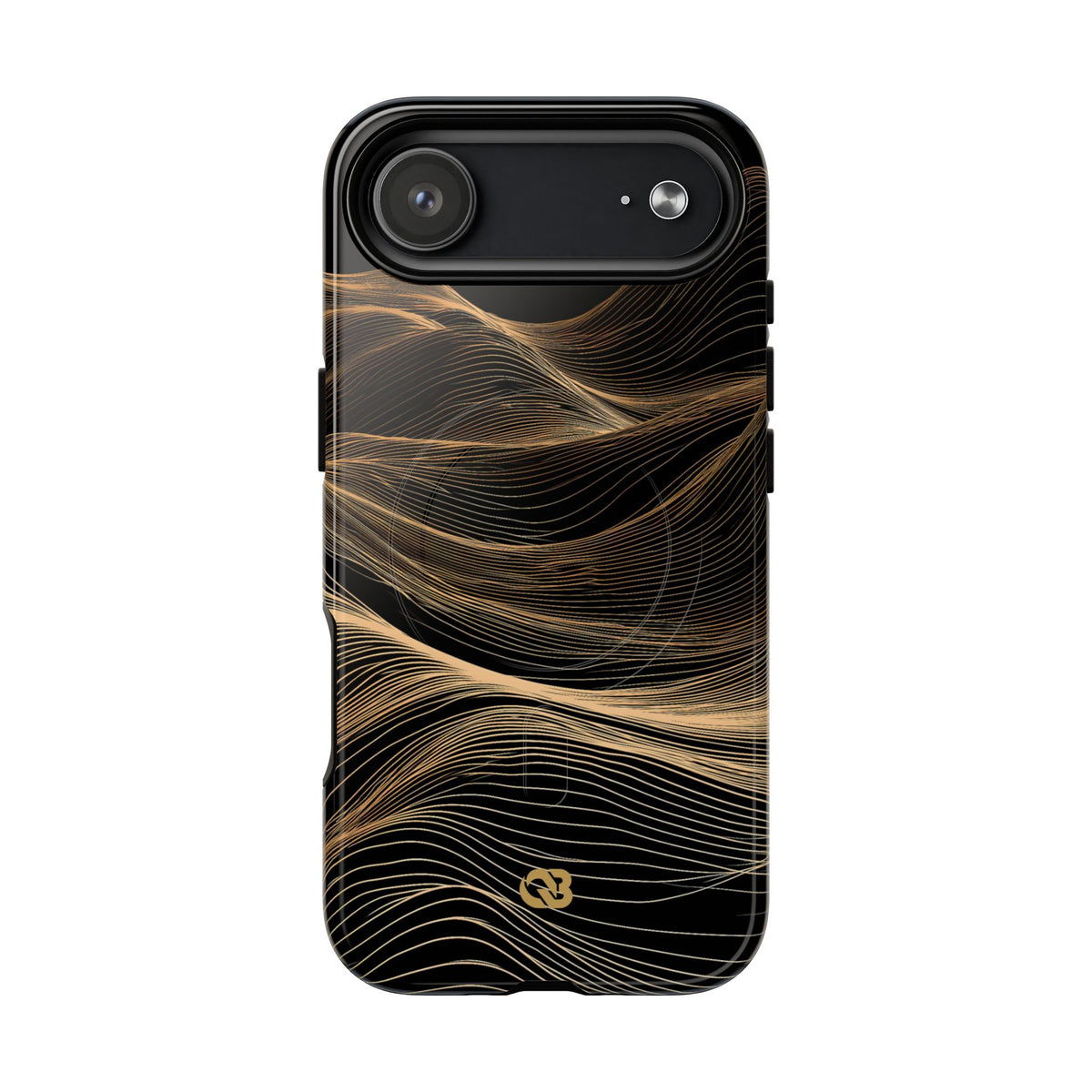 Golden Horizon Contours · Tough 2.0 Magnetic Phone Case for iPhone · Black