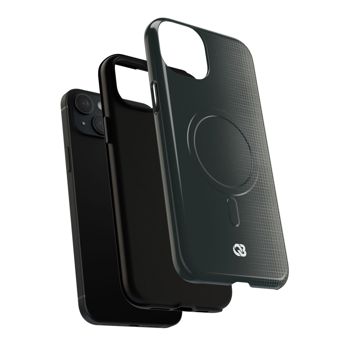 Modular Grid Shift · Tough 2.0 Magnetic Phone Case for iPhone · Grey