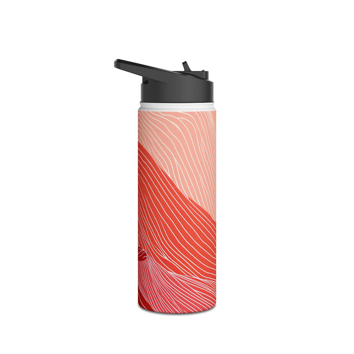 Coral Ridge Contours · Insulated Water Bottle · Red