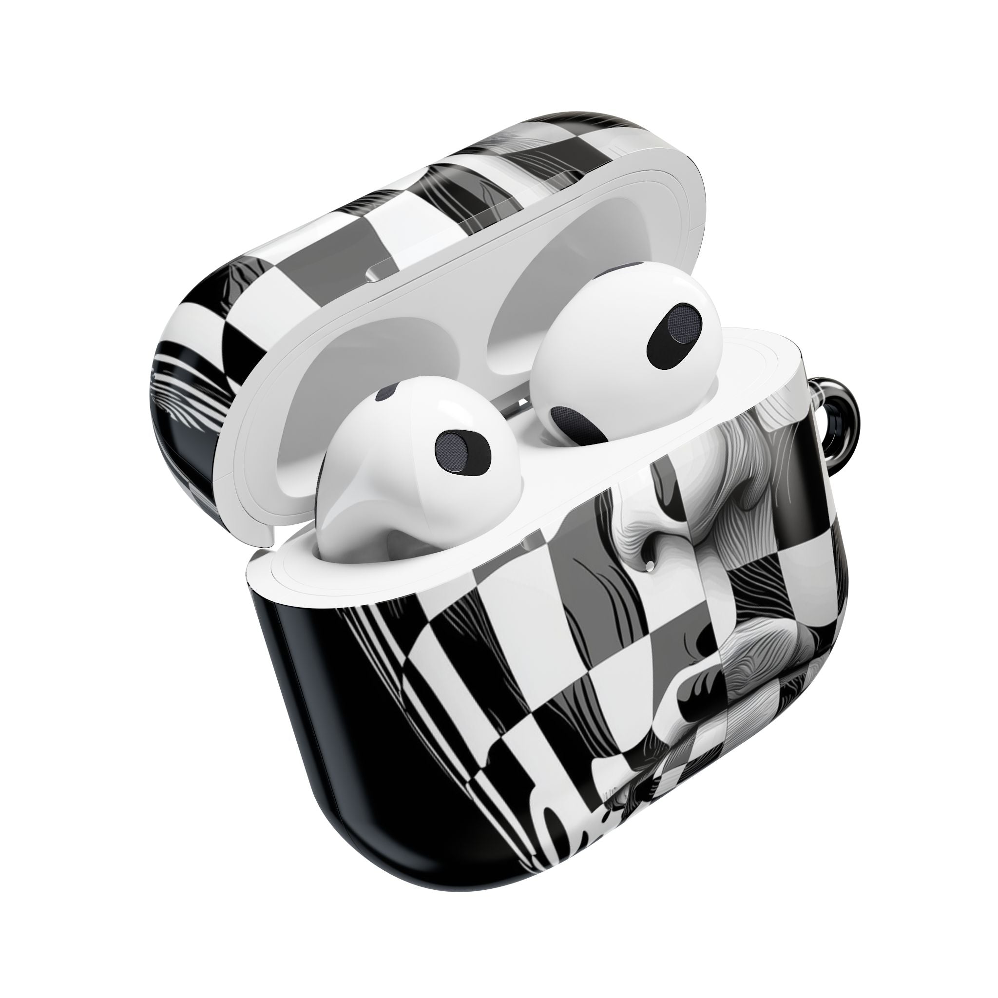 Mirrored Checkerboard Face - AirPods Case