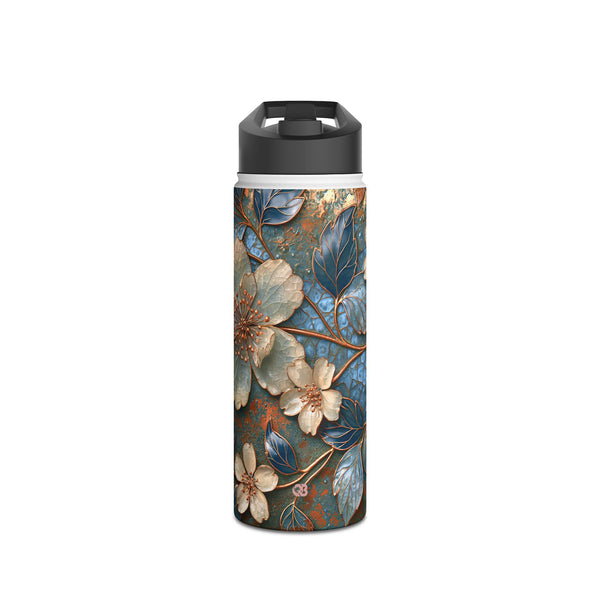 Gilded Blossom Reverie · Insulated Water Bottle · Teal
