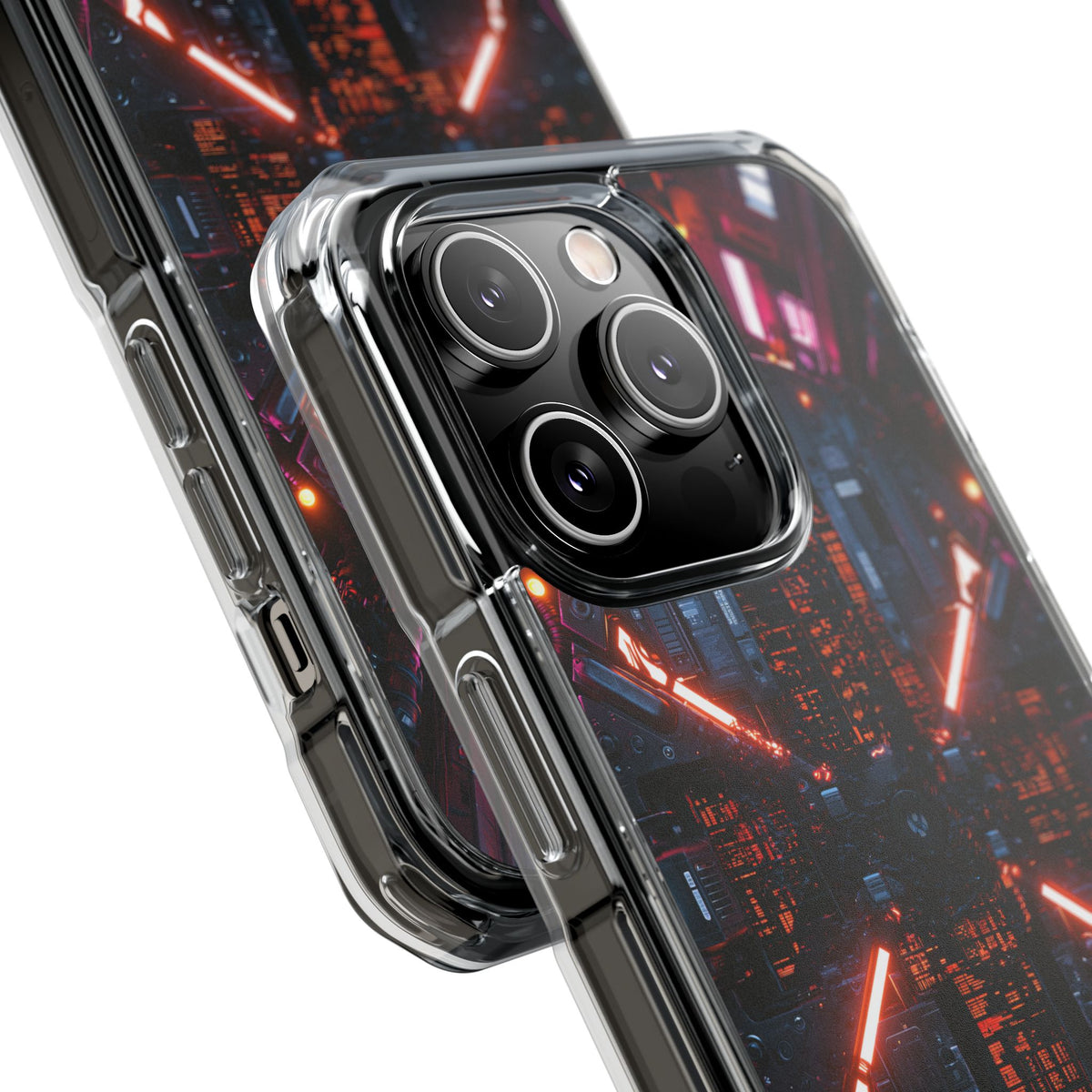 Cybernetic Reactor Core · Clear Impact Magnetic Phone Case for iPhone · Black