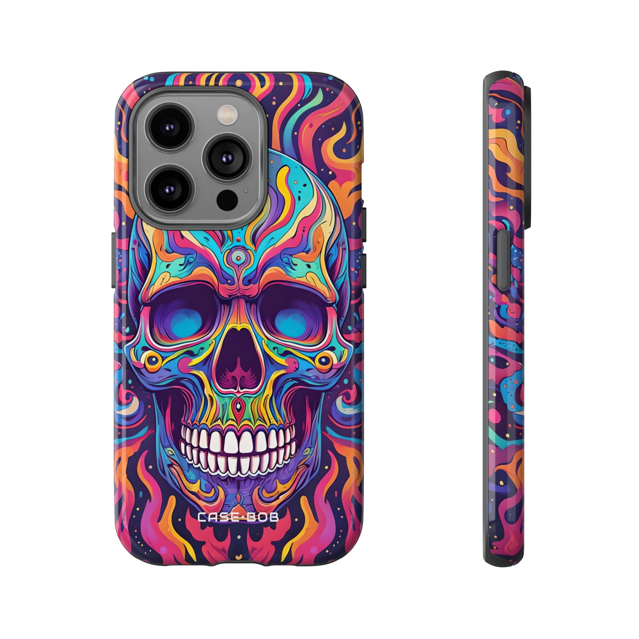 Flaming Skull iPhone 14 Pro Case - Tough