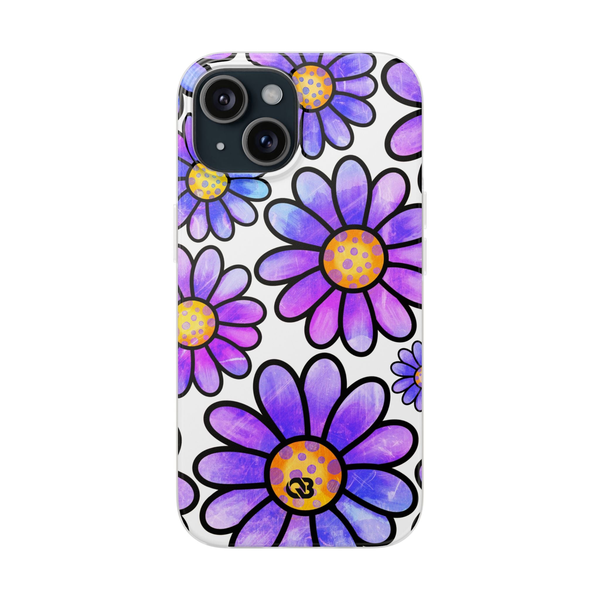 Violet Grunge Bloom · Soft Hoesje voor iPhone