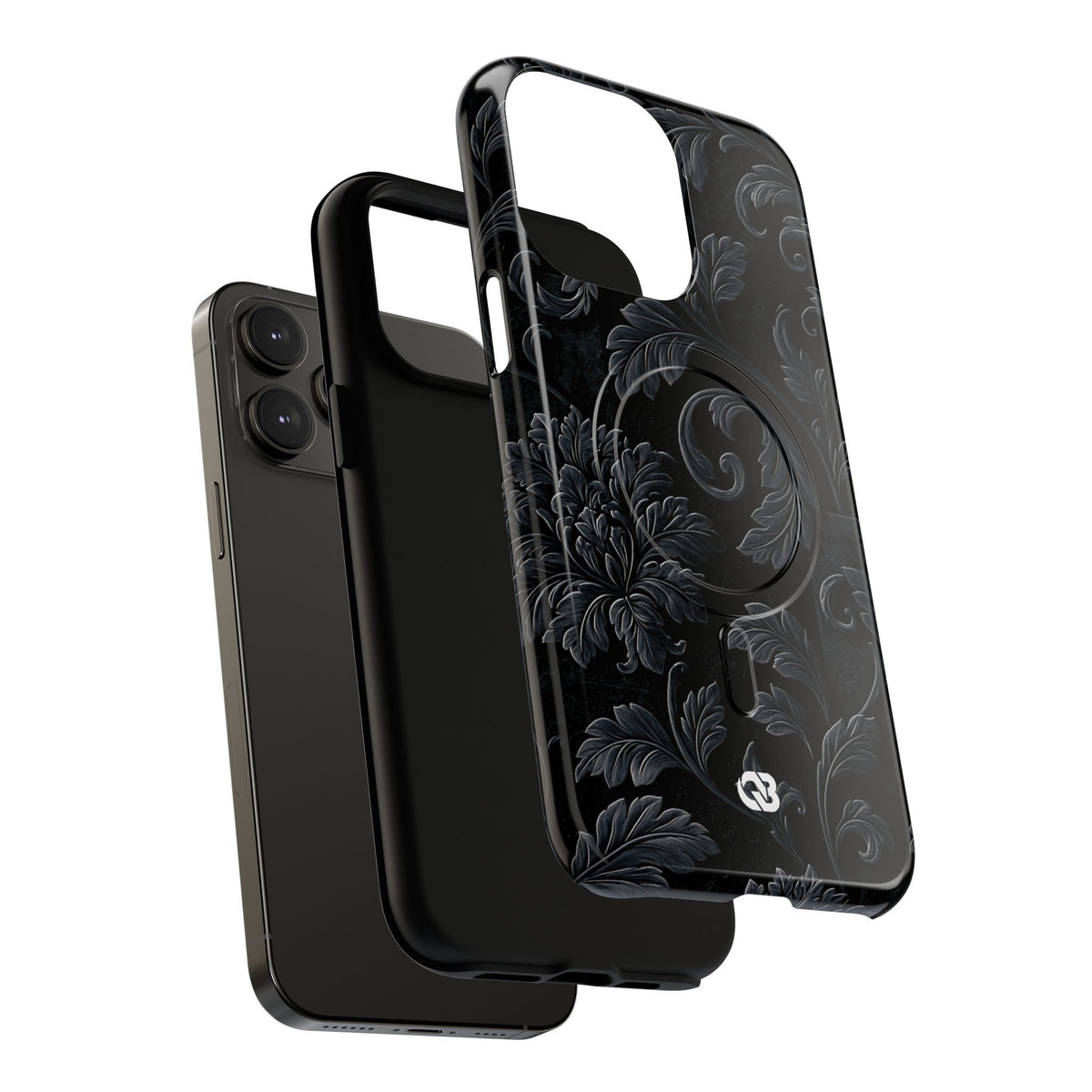 Obsidian Damask · Tough 2.0 Magnetic Phone Case for iPhone · Black