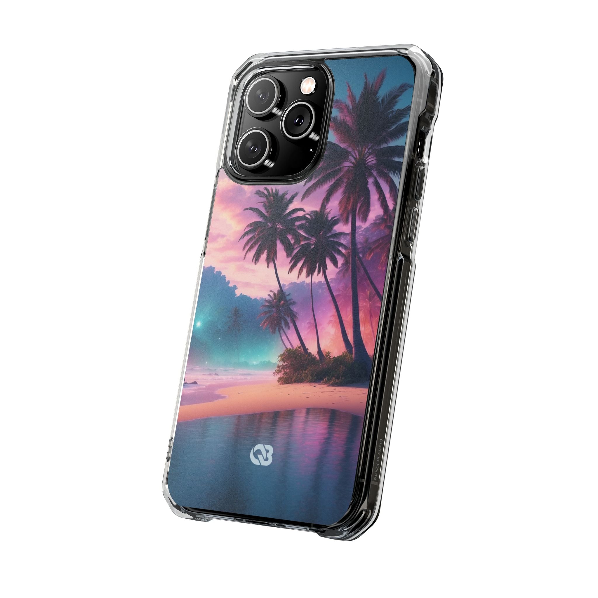 Neon Shore Palms · Impact etui na telefon dla iPhone · Magsafe