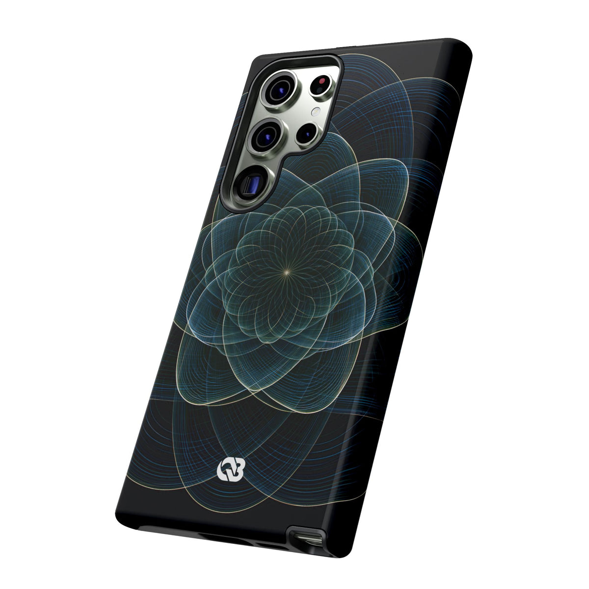 Blue Tough Phone Case for Samsung - Celestial Wireframe Bloom