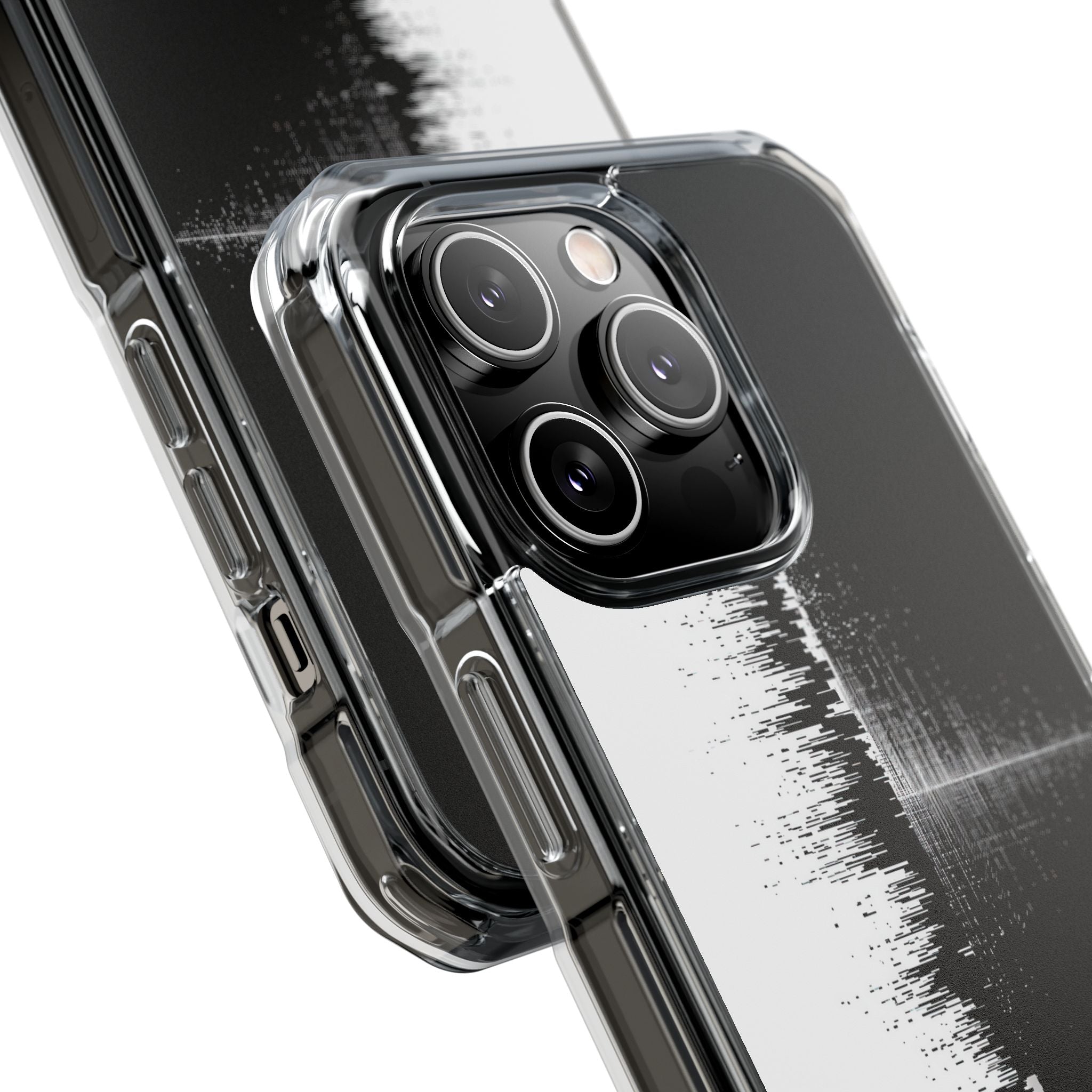 Black Impact MagSafe Phone Case for iPhone - Static Signal Split