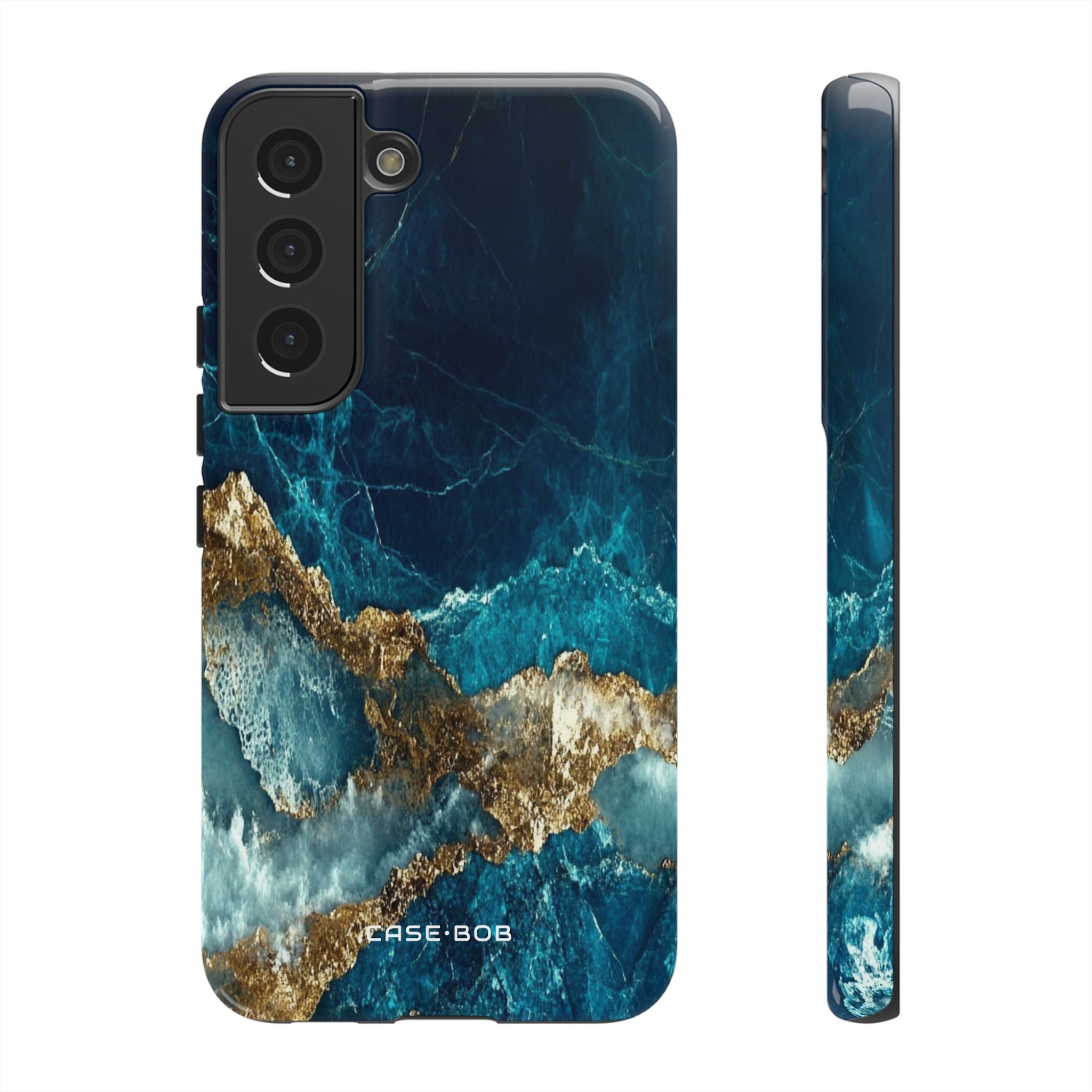 Jagged Gold Split Samsung S22 Case - Tough