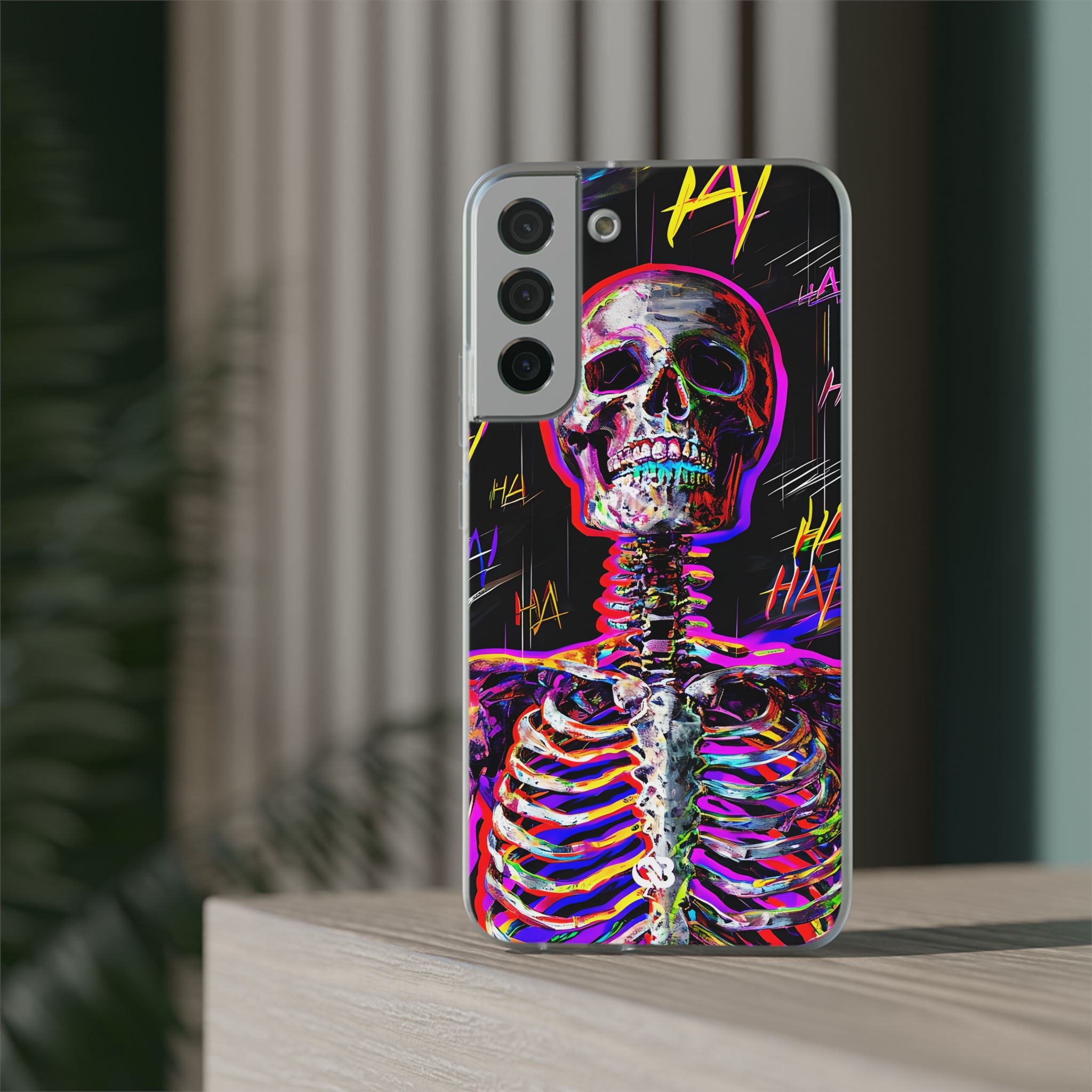 Neon Glitch Skeleton · Soft Handyhülle für Samsung