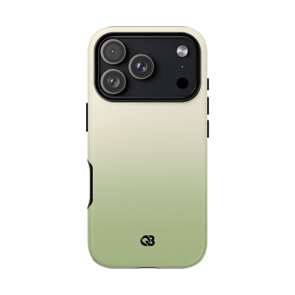 Green Tough Phone Case for iPhone - Bone Sage Fade