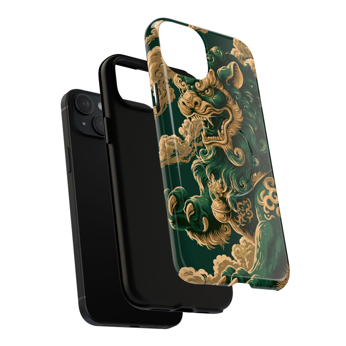 Imperial Guardian Lion · Tough 2.0 Magnetic Phone Case for iPhone · Green
