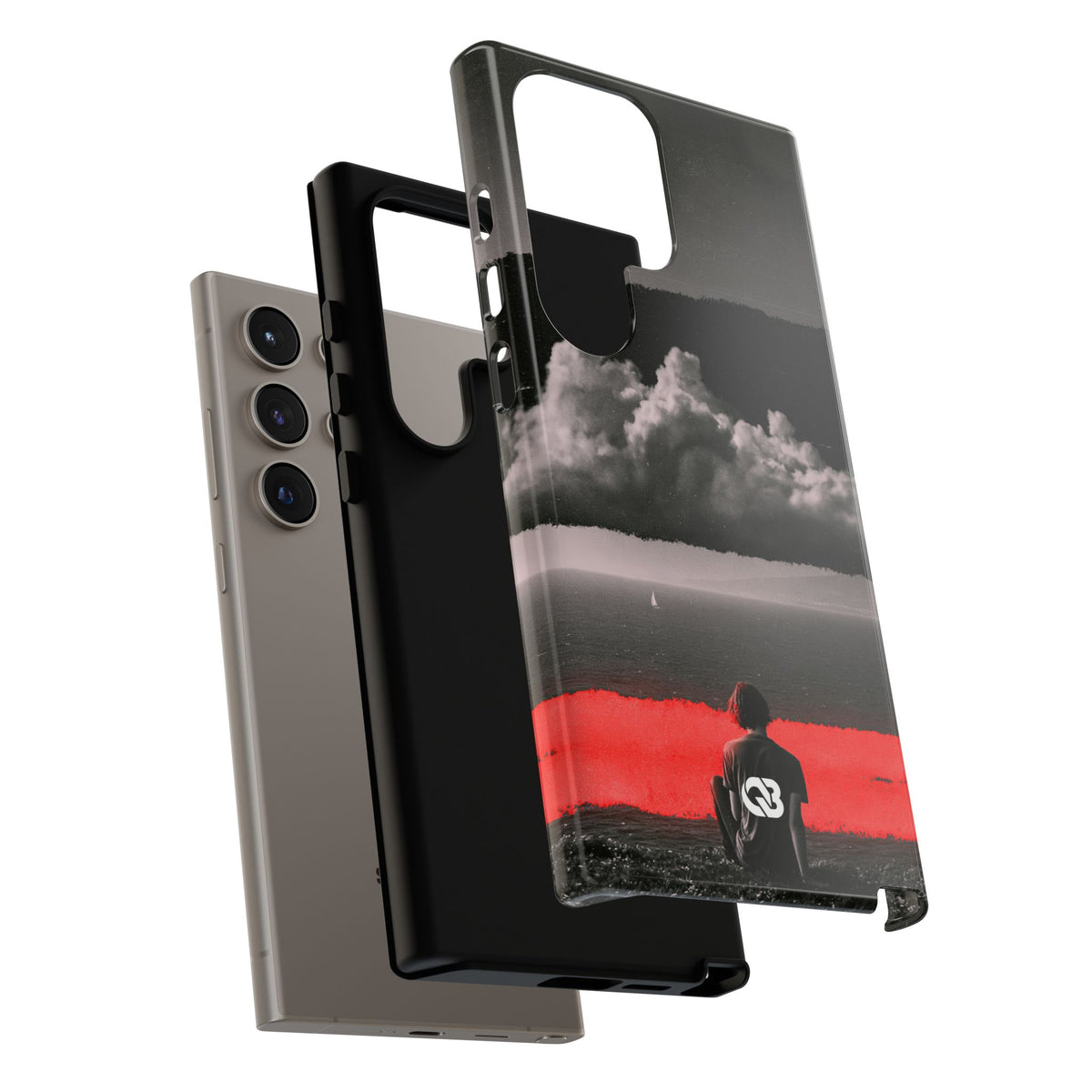Crimson Horizon · Tough Phone Case for Samsung · Black