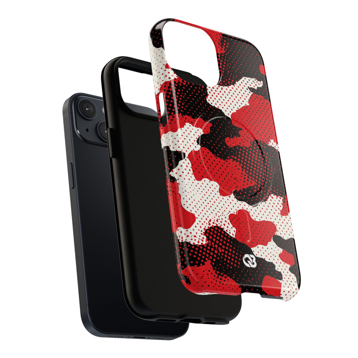 Crimson Halftone Camo · Tough 2.0 Magnetic Phone Case for iPhone · Red