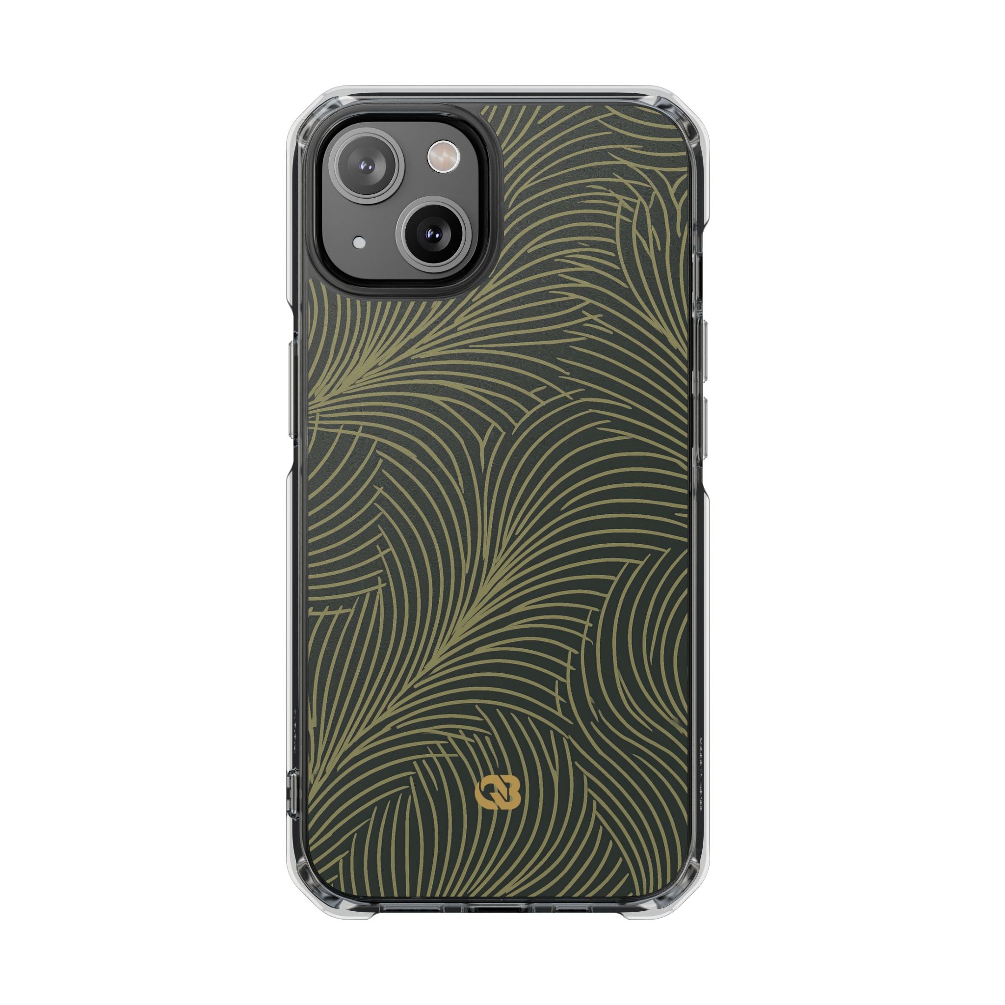 Green Impact MagSafe Phone Case for iPhone - Dark Olive Plume
