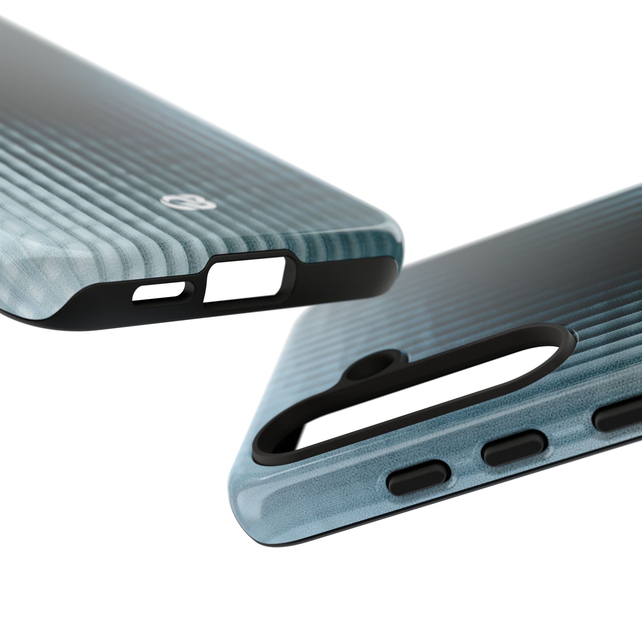 Blue Tough Phone Case for Samsung - Glacial Reeded Glass