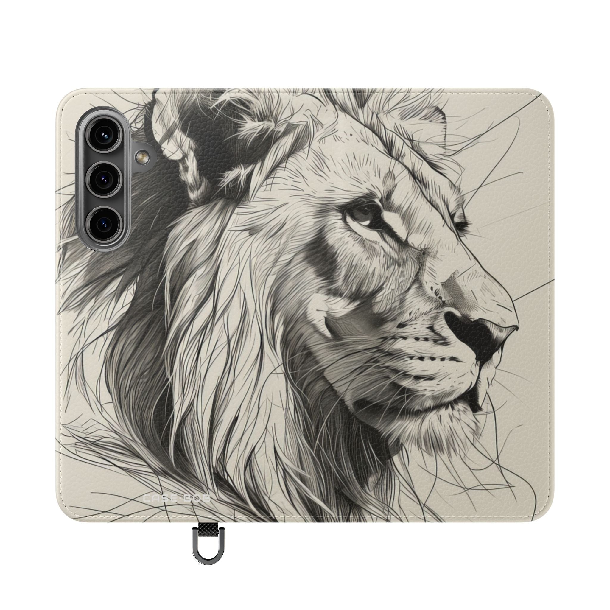 Lion Whisper Gray - Samsung S24 Case - Wallet