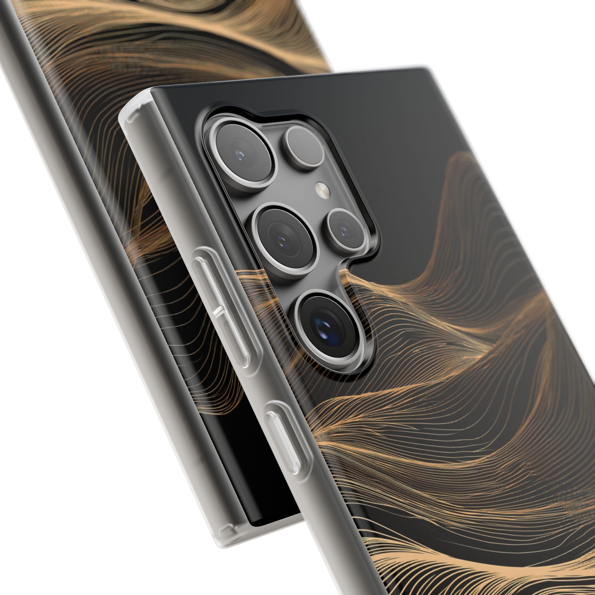 Black Lite Phone Case for Samsung - Copper Topo Ridge