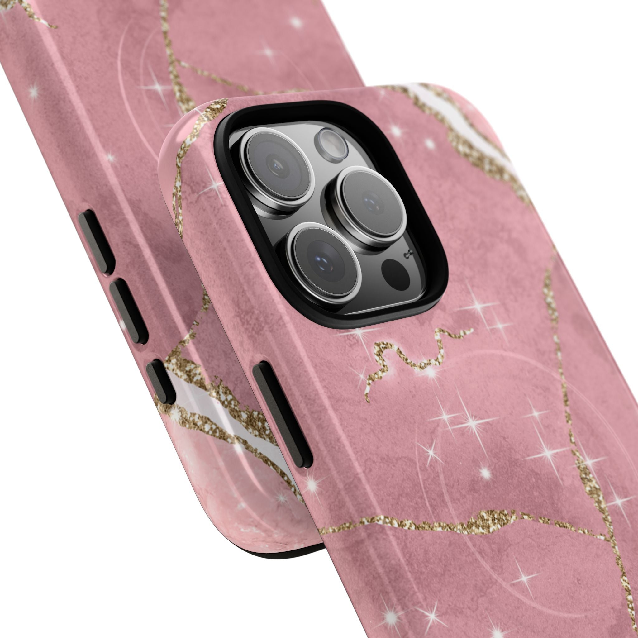 Rose Sparkle Marble · Tough+ Coque de téléphone pour iPhone · Magsafe