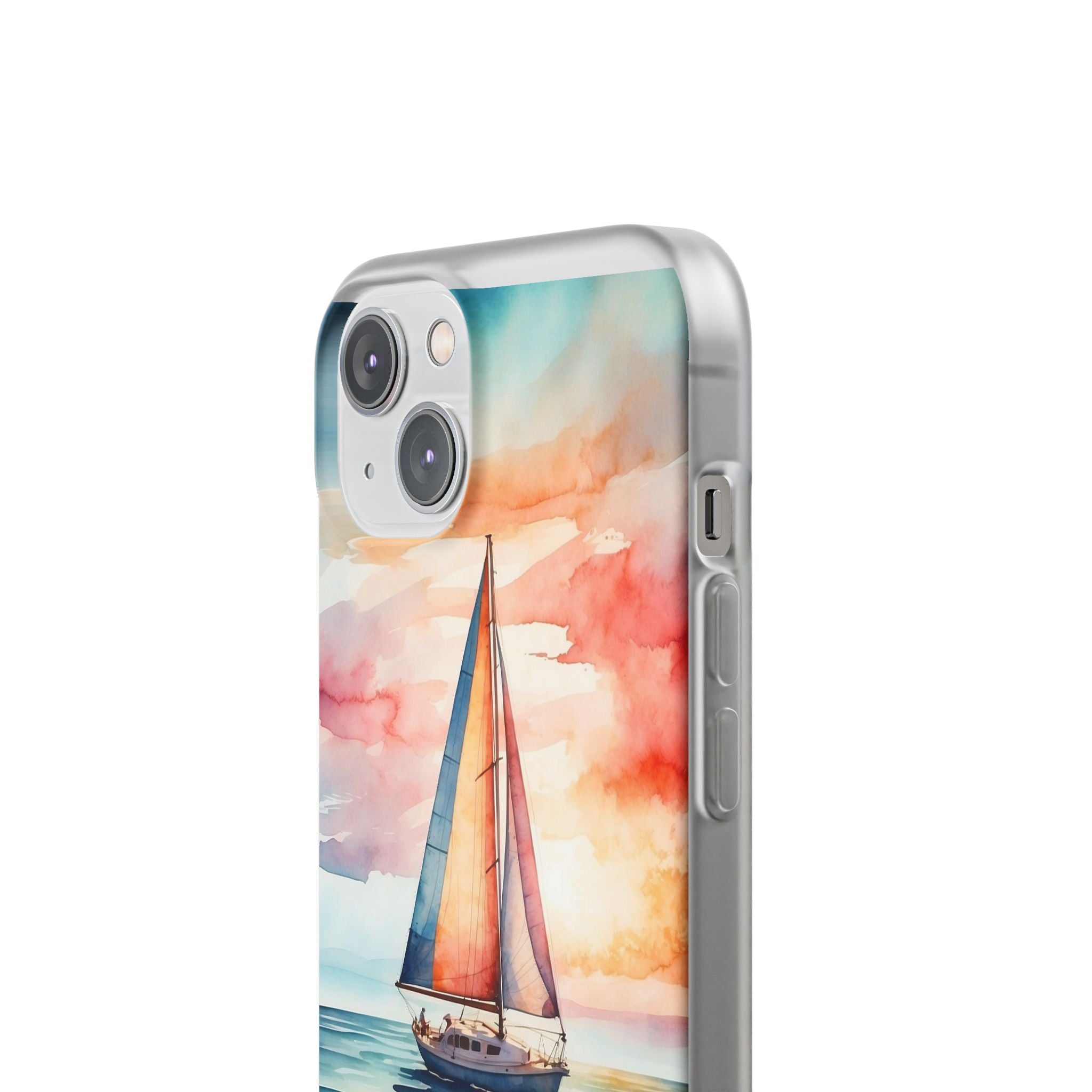 Crimson Horizon Sail · Soft Hoesje voor iPhone