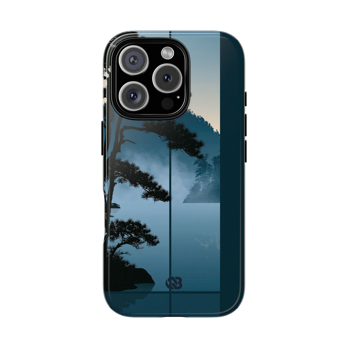 Blue Tough Phone Case for iPhone - Kyoto Mist Pine