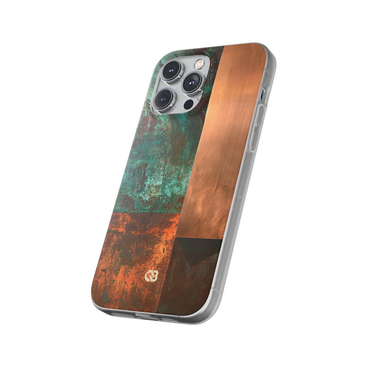 Teal Lite Phone Case for iPhone - Verdigris Copper Slab