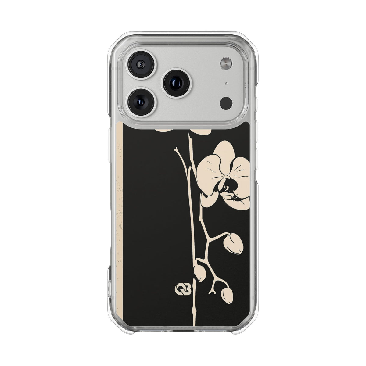 Nocturne Orchid · Clear Impact Magnetic Phone Case for iPhone · Black