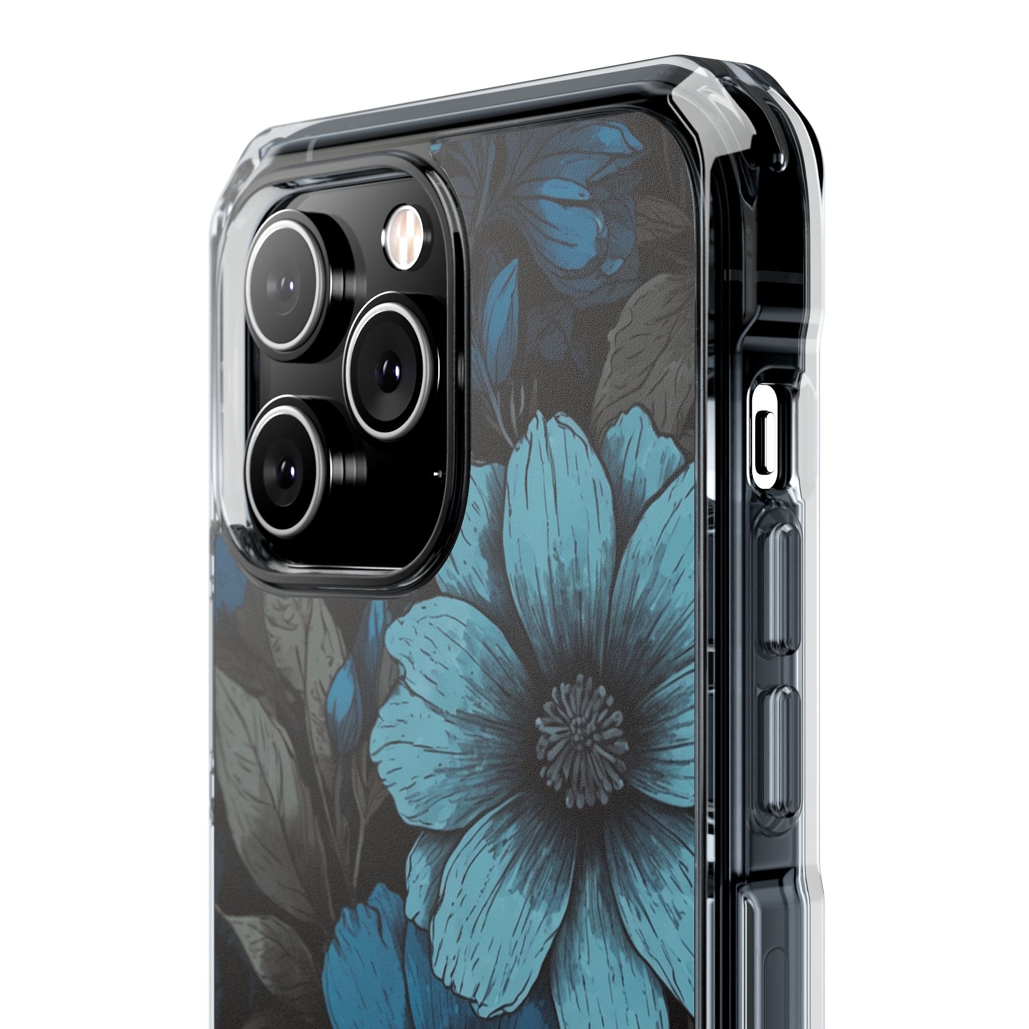 Obsidian Blue Petals · Impact Telefoncover til iPhone · Magsafe
